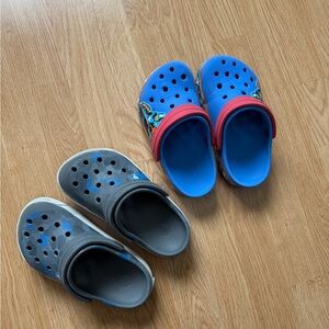 Kids Blue and Gray Clogs